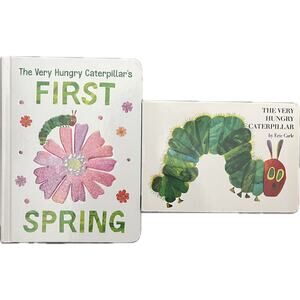 Eric Carle set of 2 The Very Hungry Caterpillar & First Spring kid's board books